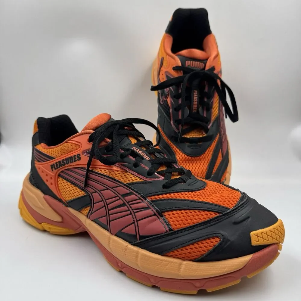 Pleasures x Puma Velophasis Layers Astro Red Sneaker Shoes 393301-02 Men 10.5